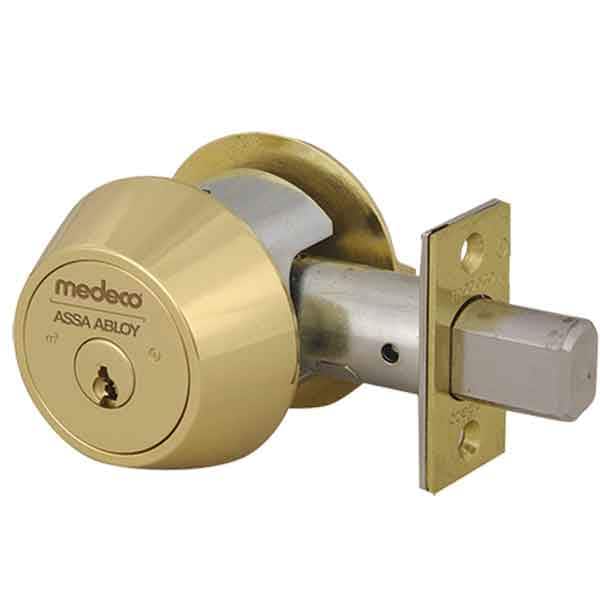 Medeco MEDECO:Maxum M3 - Commercial BiAxial - Double Deadbolt - Backset 2-3/8" - 05 -Bright Brass 11TC623-05-DLT - main